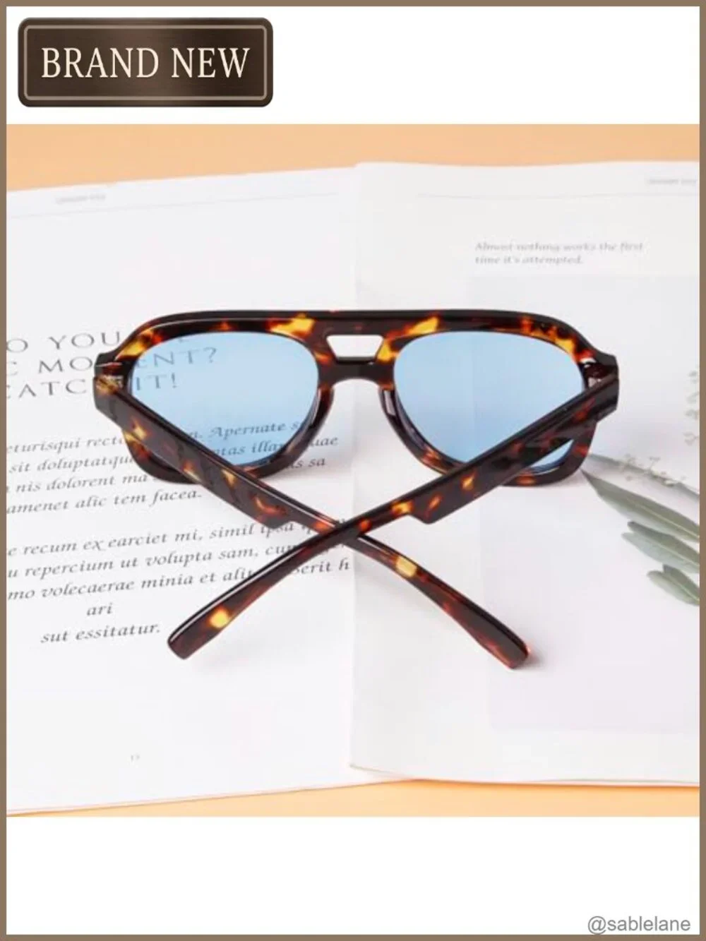 Oversized Aviator Sunglasses Men Women UV400 Protection